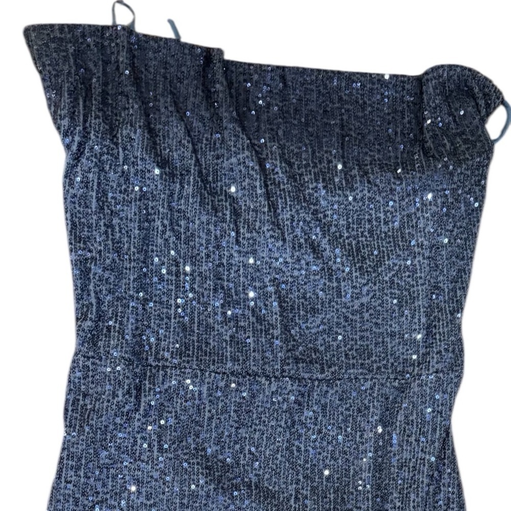 Elegant Blue Sequin Dress